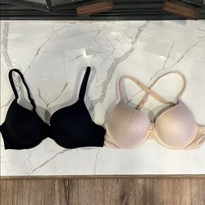 Victoria's Secret Black and Nude Bra Bundle